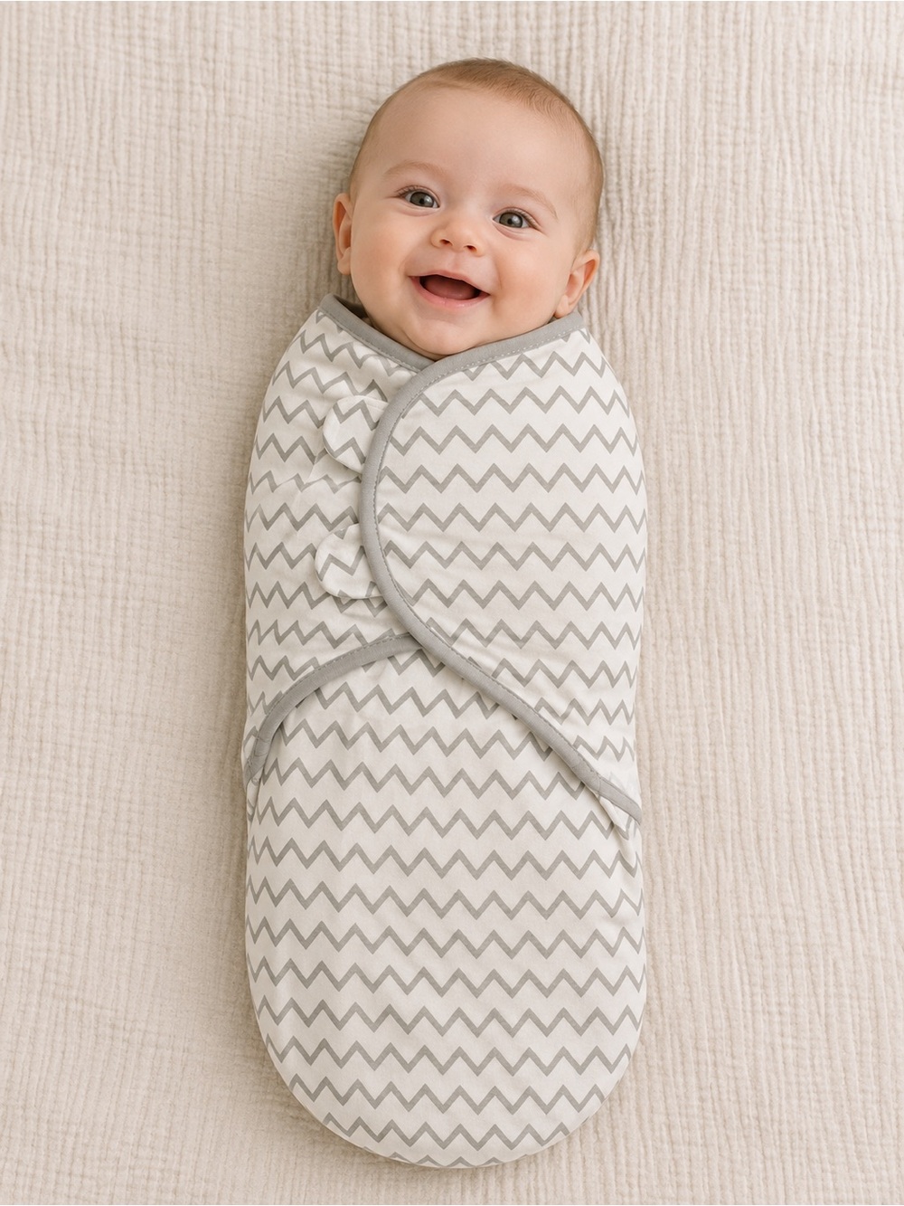 BUBLO Baby S/M 0-3M Sleep Sack Swaddle Thin Cotton Velcro Closure…